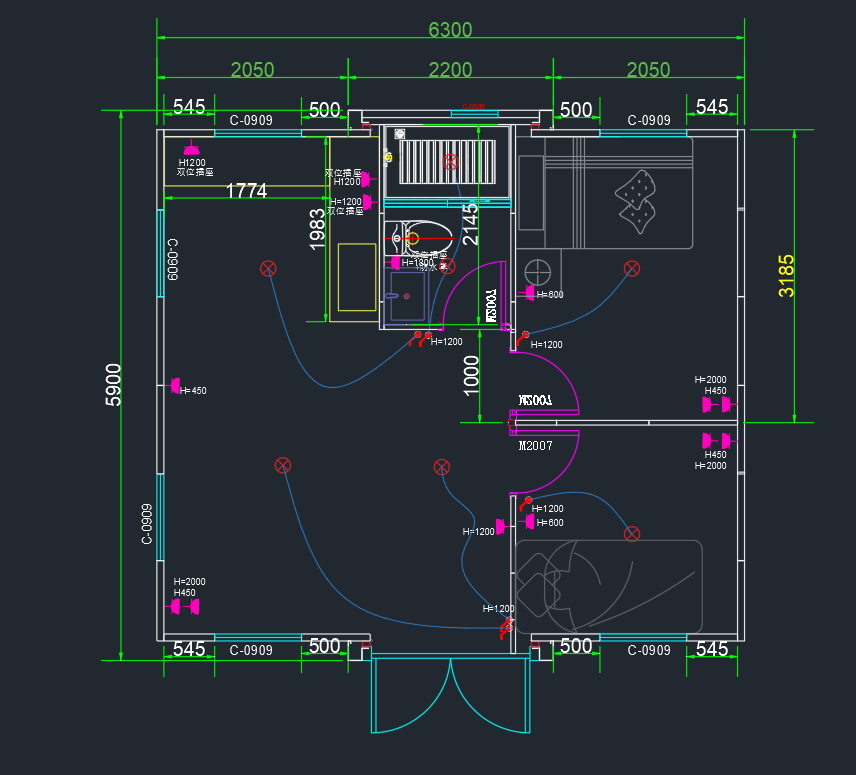 20ft 2 bedrooms
