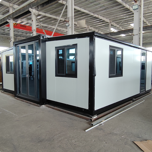 Expandable Container House Exterior White and Black Square.JPG