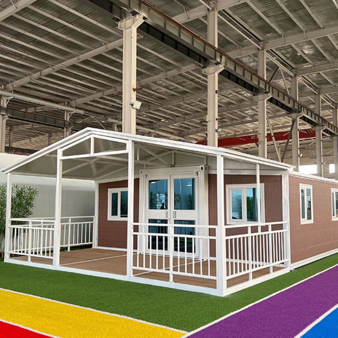Expandable Container House Exterior with Patio Square